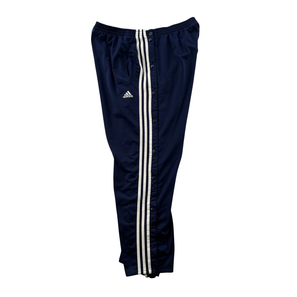 Vtg Y2K Adidas Adibreak Snap Tearaway Track Pants Mens 2XL Navy Blue Retro
